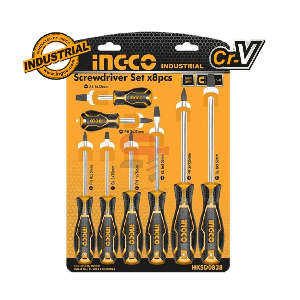 Ingco Screwdriver Set 8 Pcs HKSD0828