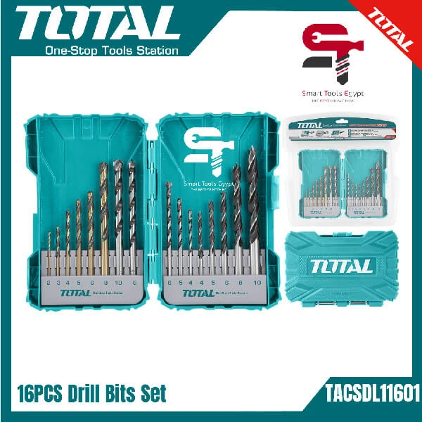 Total Drill Bits Set 16 Pcs TACSDL11601