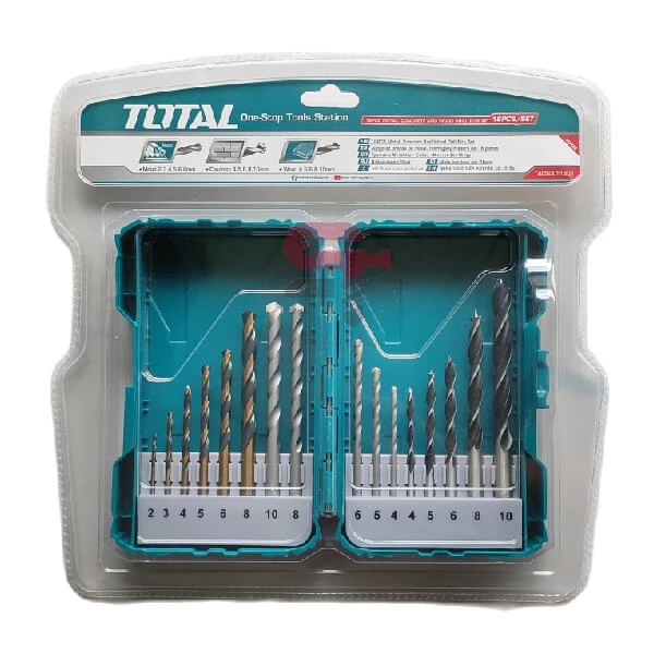 Total Drill Bits Set 16 Pcs TACSDL11601