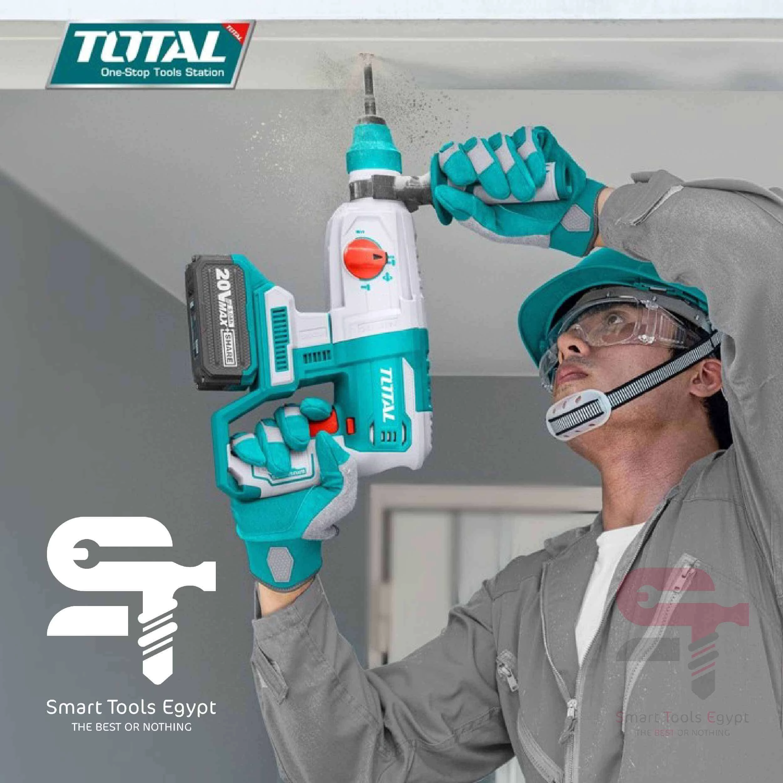 Total Brushless Rotary Hammer 20V 26mm TRHLI20228